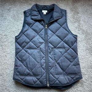 J. Crew Charcoal Quilted Vest